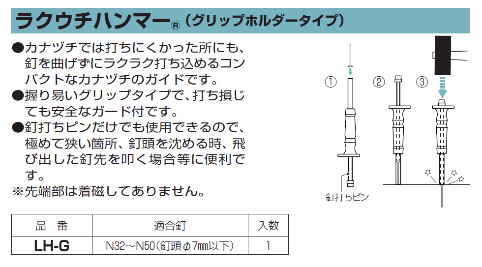 未来工業 工具【LH-1000】ラクウチハンマー 全長1 145mm：クローバー