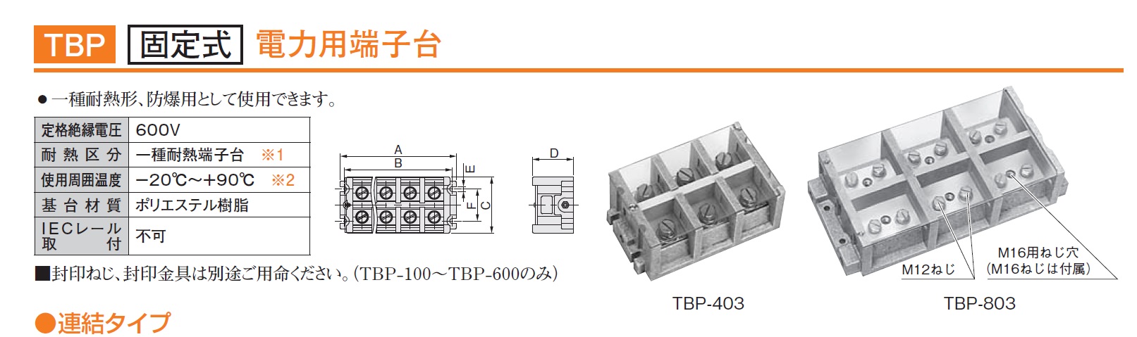 最大57%OFFクーポン TBF-103 日東工業 固定式端子台 経済形 ポリカーボネート樹脂製 極数3P 130A