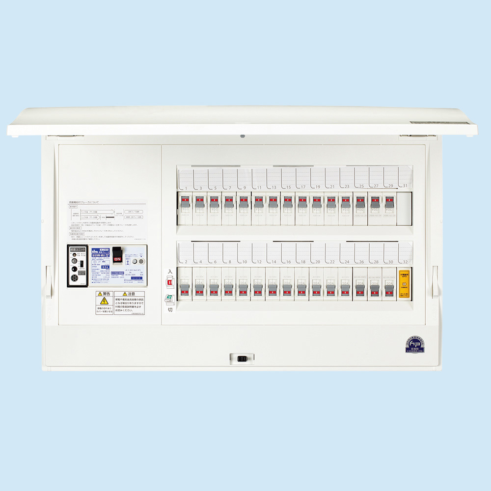 日東工業　HCD3E6-141MGL　ホーム分電盤（ドア付）　感震機能付＋避雷器付