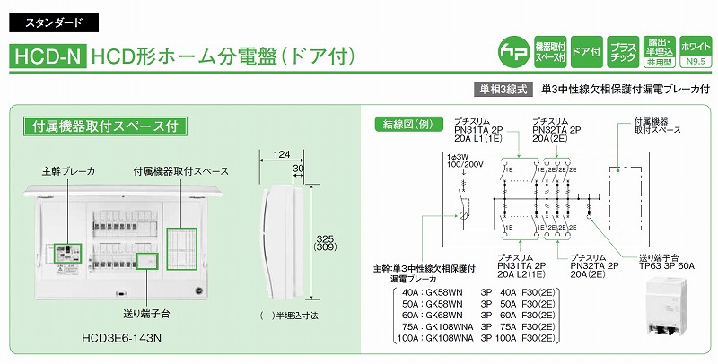 日東工業 HCD3E6-142MG 感震機能付（ドア付）
