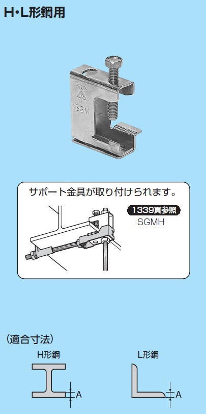 熱い販売 ビームラックル サポート金具 1ヶ SGAH-40D 未来工業 MIRAI