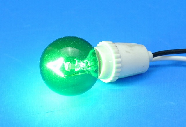 アサヒ（旭光電機）　点滅球　G30　110V10WCG　E12　透明緑　クリアグリーン