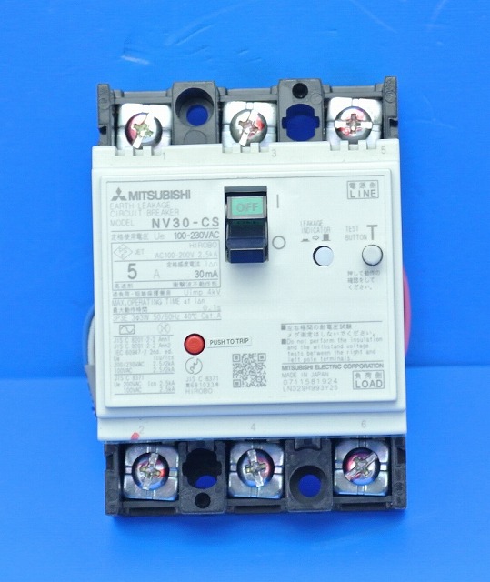 三菱電機 漏電遮断器 NV-Sクラス(汎用品)高調波・サージ対応形 NV32-SV 3P 30A 30MA - 3