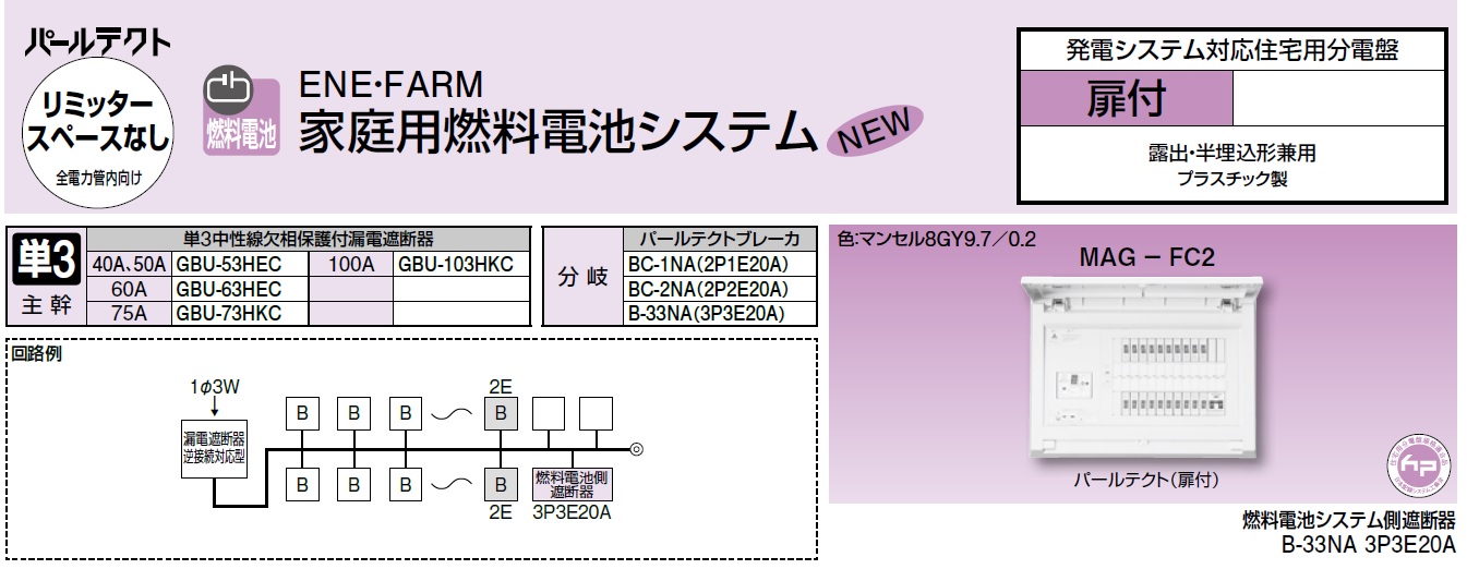 テンパール工業 MALG36282FC2 発電システム対応住宅盤 扉付 60A 28+2