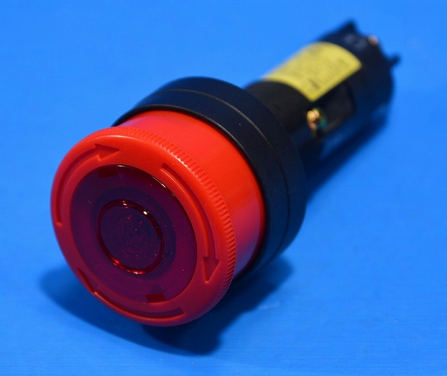 IDEC（和泉）　HW1E-LV411Q4R　赤　HWシリーズ　非常停止用押ボタンスイッチ　LED大形プッシュロックターンリセット