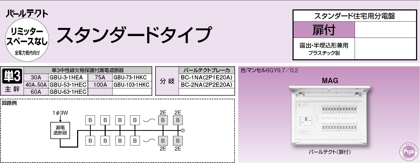 通販 | テンパール工業 MAG34142 分電盤スタンダードタイプ 扉付 主幹