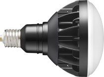 岩崎電気　LDR33L-H/E39B830　電球色(3000K)　本体黒　E39口金　レディオック LEDアイランプ33W　屋内・屋外用